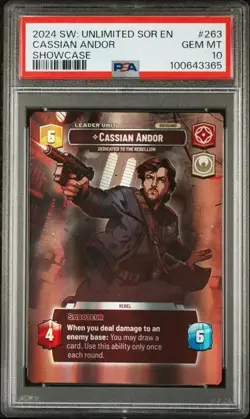 2024 STAR WARS: UNLIMITED SPARK OF REBELLION 263 CASSIAN ANDOR, DEDICATED TO THE - Image 1