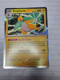 Ampharos #075 (Prerelease) Promo, Chaos Rising Stamped, Mega Evolution Promo, NM - Image 1