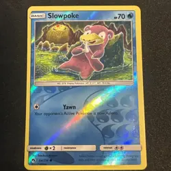 Pokemon Slowpoke 54/214 Lost Thunder Reverse Holo Tomokazu Komiya - Image 1