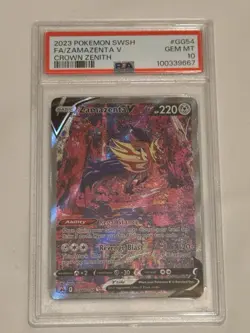 Zamazenta V Crown Zenith GG54/GG70 PSA 10 Gem Mint Graded Pokemon Card - Image 1