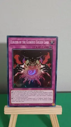 2025 Yugioh Eldlixir Of The Glorious Golden Land Trap Card ALIN-EN077 Super Rare - Image 2
