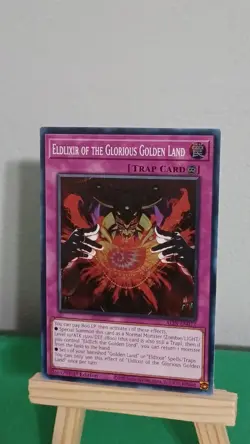 2025 Yugioh Eldlixir Of The Glorious Golden Land Trap Card ALIN-EN077 Super Rare - Image 3