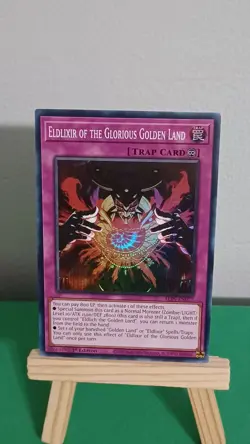 2025 Yugioh Eldlixir Of The Glorious Golden Land Trap Card ALIN-EN077 Super Rare - Image 4