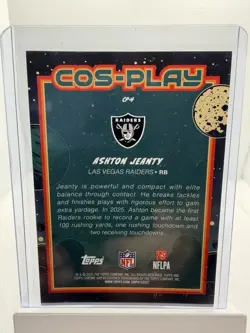 2025 Topps Cosmic Chrome Ashton Jeanty Cos-Play RC Rookie SP #CP-4 Raiders - Image 2