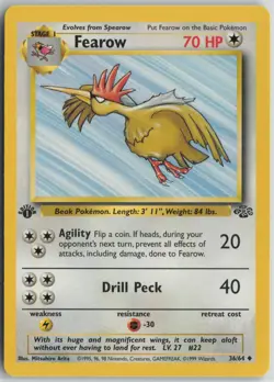 Fearow 36/64 Uncommon Jungle Pokemon 1st Edition Near Mint - Image 1