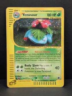 Venusaur 030/165 Expedition Base Set Holo Rare Pokemon TCG Nintendo e-reader HP - Image 1