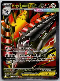 Mega Excadrill ex 103/084 Ultra Rare Pitch Black Pokemon Holo Near Mint - Image 1