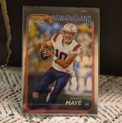 Topps 2024 Chrome Rookies Drake Maye RC #203 New England Patriots Football - Image 1