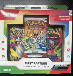 Pokemon TCG First Partner Illustration Collection Series 1 Box FACTORY SEALED - Image 1