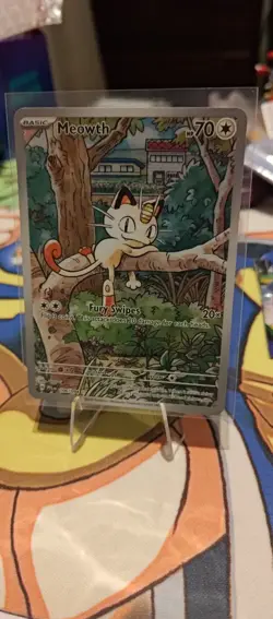 Meowth - 106/094 - Illustration Rare - Phantasmal Flames - Pokemon Card NM - Image 1