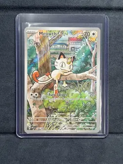 Meowth 106/094 Phantasmal Flames Illustration Rare Pokemon Card NM - Image 1