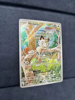 Meowth 106/094 Phantasmal Flames Illustration Rare Pokemon Card NM - Image 3