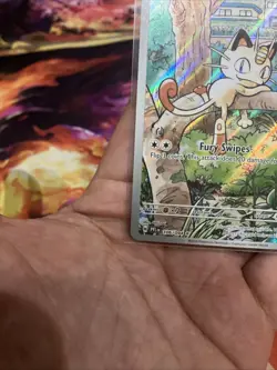MEOWTH 106/094 - Illustration Rare - Phantasmal Flames - Pokemon Trading Card NM - Image 2