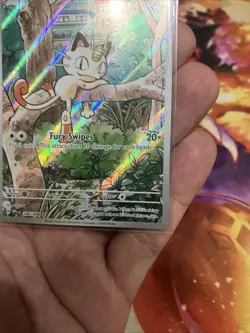 MEOWTH 106/094 - Illustration Rare - Phantasmal Flames - Pokemon Trading Card NM - Image 3