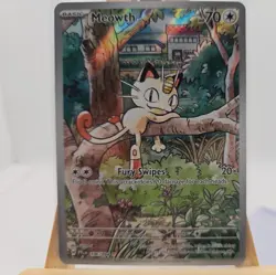 Meowth 106/094 NM Illustration Rare PFL Phantasmal Flames Pokemon Card English - Image 2