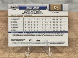 2026 Topps Chrome Carter Jensen Rookie Green Refractor Auto #RA-CJ Royals RC /99 - Image 2