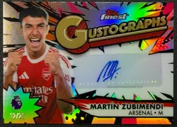 2026 Topps Finest Premier League Martin Zubimendi Arsenal Gustographs Auto /25 - Image 1