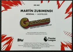 2026 Topps Finest Premier League Martin Zubimendi Arsenal Gustographs Auto /25 - Image 2