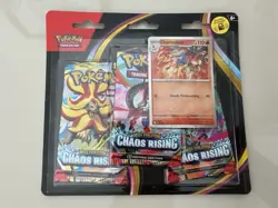 Pokemon TCG - Chaos Rising Triple Blister Booster Pack - Charmeleon Promo Card - Image 1