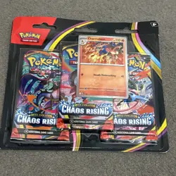 Pokemon TCG Chaos Rising Triple Blister Booster Pack Charmeleon Promo Card - Image 1