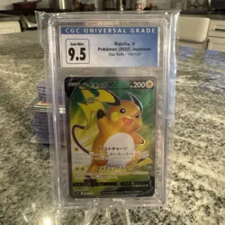 Pokemon Raichu V #106/100 Japanese Star Birth Super Rare CGC 9.5 Gem Mint - Image 3