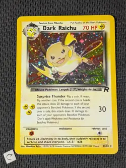 Dark Raichu 83/82 - Team Rocket Unlimited Holo Secret Rare Pokemon TCG HP/DMG - Image 1