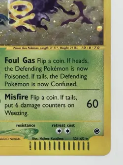 Pokemon TCG Weezing 32/165 Expedition Holo E-Reader - Image 4