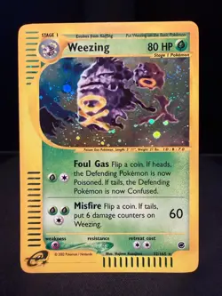 Pokemon TCG Weezing Holo Rare Expedition E-reader 32/165 Vintage WOTC 2002 LP+ - Image 1
