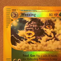 Pokemon TCG Expedition Weezing Reverse Holo Card 32/165 2002 - Image 3