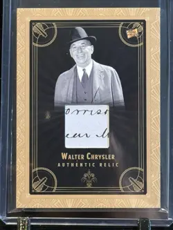 2025 Pieces of the Past Roaring 20's - Walter Chrysler #R-38 Hand-Written Relic - Image 1