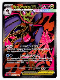 Mega Dragalge ex 104/086 Holo Ultra Rare Chaos Rising Pokemon NM - Image 1