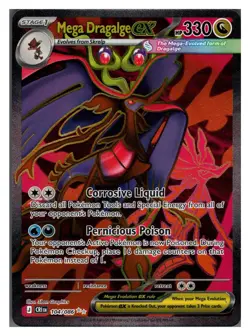Mega Dragalge ex 104/086 ME04: Chaos Rising Ultra Rare Pokemon NM - Image 1