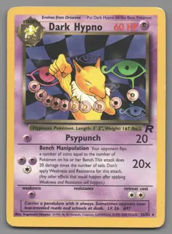 DARK HYPNO 26/82 RARE UNLIMITED TEAM ROCKET MP - Image 1