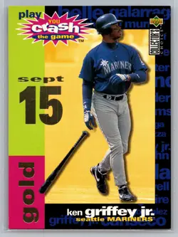 1995 Collector's Choice #CG8b Ken Griffey Jr. You Crash the Game Gold - Image 1