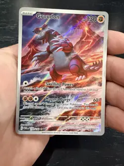 Pokemon TCG Groudon Illustration Rare Paradox Rift 199/182 - Image 1