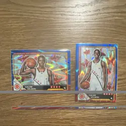 Topps 2025 McDonald's All-American Chrome Caleb Wilson West #10 #48 2-Card Lot - Image 1