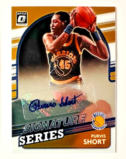2021-22 Donruss Optic Purvis Short AUTO Card Signature Series Warriors Legend! - Image 1