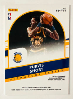 2021-22 Donruss Optic Purvis Short AUTO Card Signature Series Warriors Legend! - Image 2