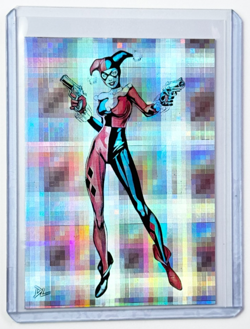 Harley Quinn Limited Edition Artist Signed DC Comics Refractor Trading Card 1/1 - Image 1