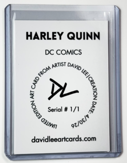 Harley Quinn Limited Edition Artist Signed DC Comics Refractor Trading Card 1/1 - Image 2