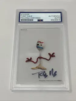 Forky Disney Pixar Clear Card Card Signed AUTO By TONY HALE PSA DNA Toy Story - Image 1