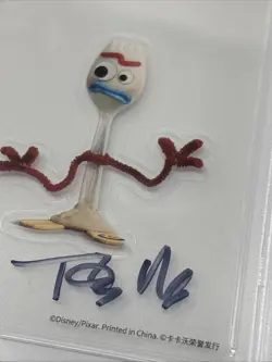 Forky Disney Pixar Clear Card Card Signed AUTO By TONY HALE PSA DNA Toy Story - Image 2