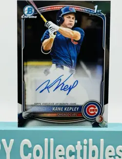 2025 Bowman Chrome Draft Kane Kepley 1st On Card Auto #CPA-KK Cubs - Image 1