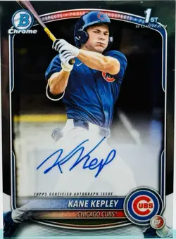 2025 Bowman Chrome Draft Kane Kepley 1st On Card Auto #CPA-KK Cubs - Image 2