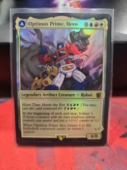 Optimus Prime, Hero Foil Autobot Leader NM Transformers BOT MTG 13 / 15 - Image 1