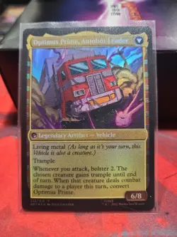 Optimus Prime, Hero Foil Autobot Leader NM Transformers BOT MTG 13 / 15 - Image 2