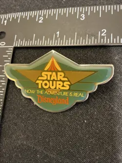 C3 Walt Disney Disneyland DLR Pin Star Tours Now the Adventure is Real 1986 Vtg - Image 1