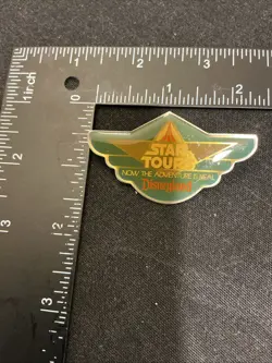 C3 Walt Disney Disneyland DLR Pin Star Tours Now the Adventure is Real 1986 Vtg - Image 2