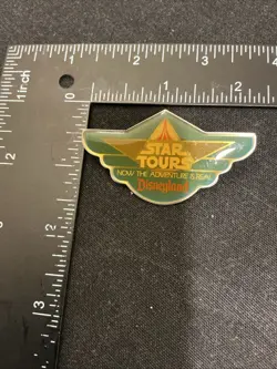 C3 Walt Disney Disneyland DLR Pin Star Tours Now the Adventure is Real 1986 Vtg - Image 4