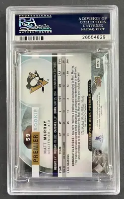 2015 Matt Murray UD Premier Gold Spectrum Auto /15 Rookie RC *** PSA 10 - Image 2